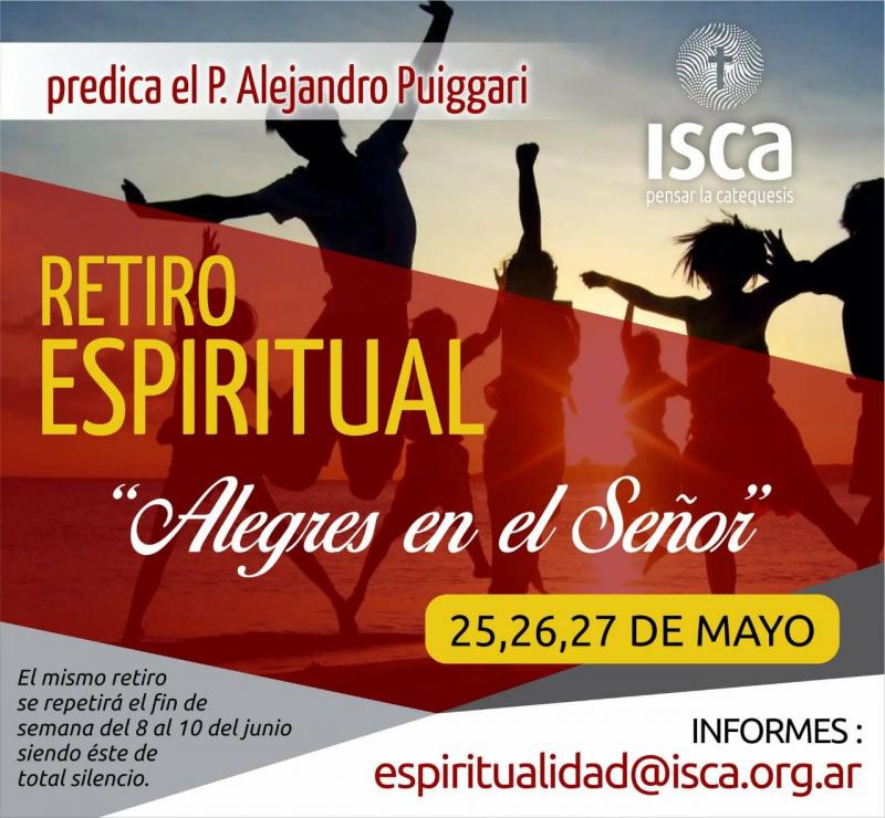 Imagen del contenido ISCA: invita a retiro espiritual: "Alegres en el Señor"
