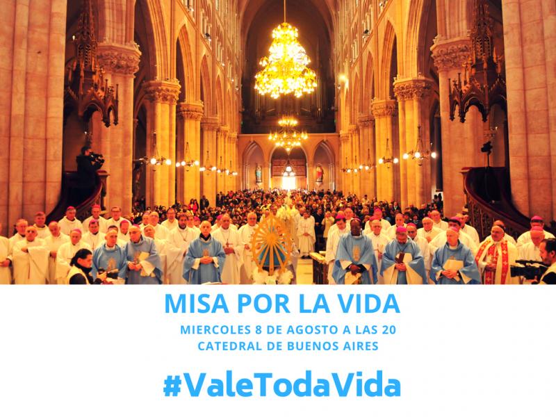 Imagen del contenido 8 de agosto a las 20: Misa Por la Vida - #ValeTodaVida
