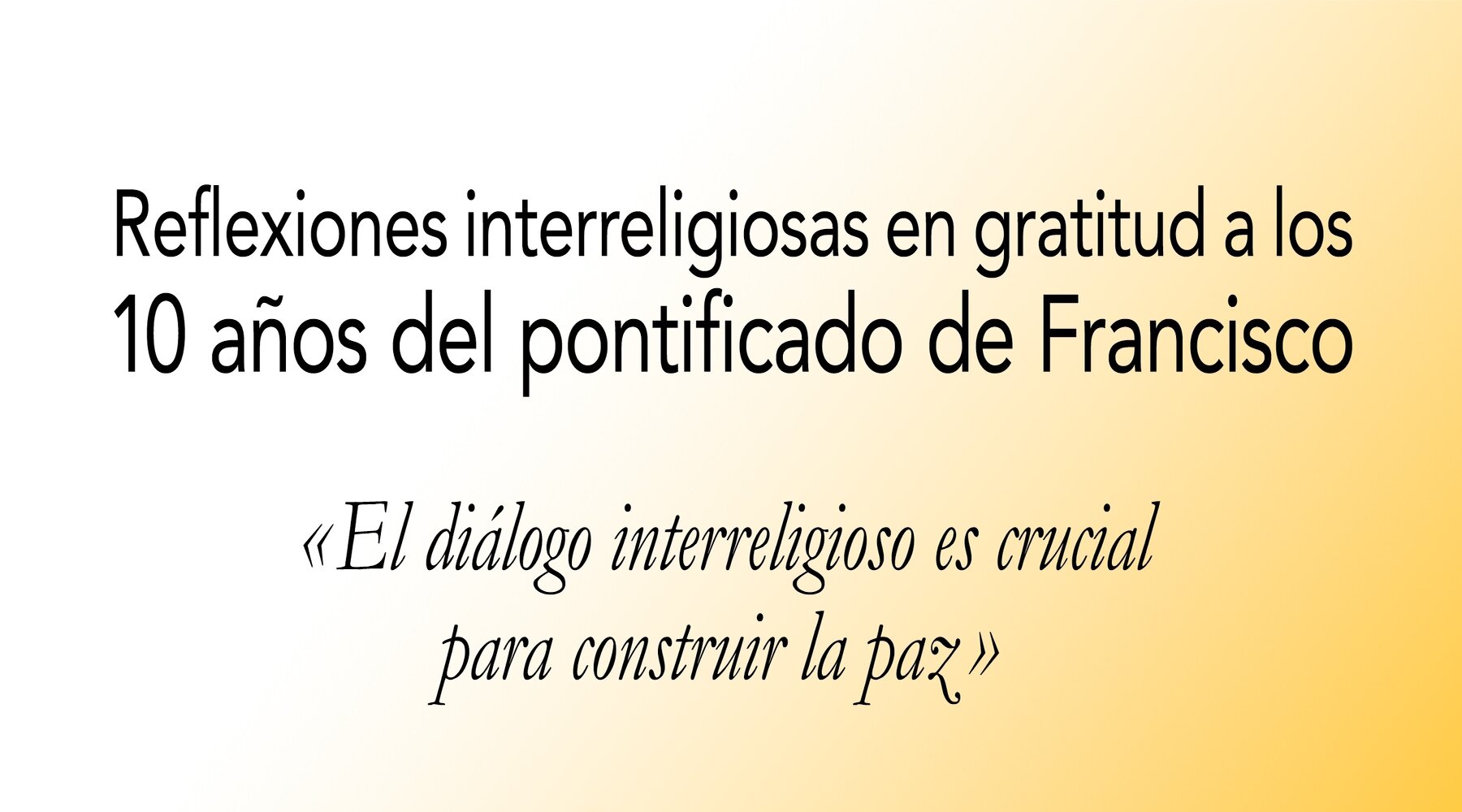 Imagen del contenido Francisco, 10 años: Compendio de reflexiones ecuménicas e interreligiosas 