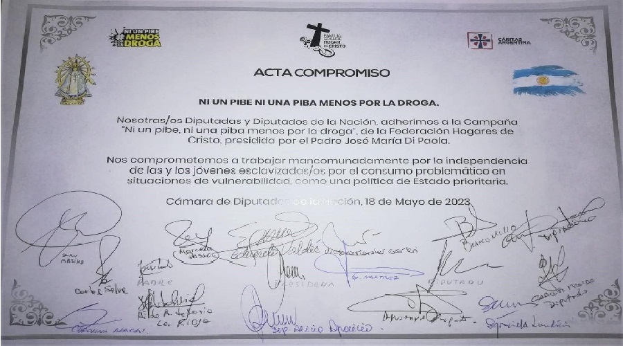 Imagen del contenido Se firmó el Acta-Compromiso #NiUnPibeNiUnaPibaMenosPorLaDroga