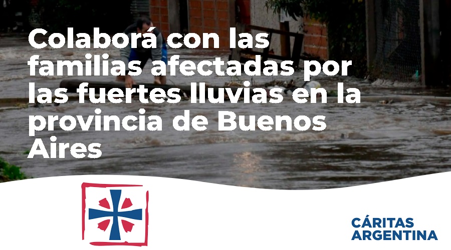 Imagen del contenido Cáritas acompaña a los hermanos inundados de Buenos Aires