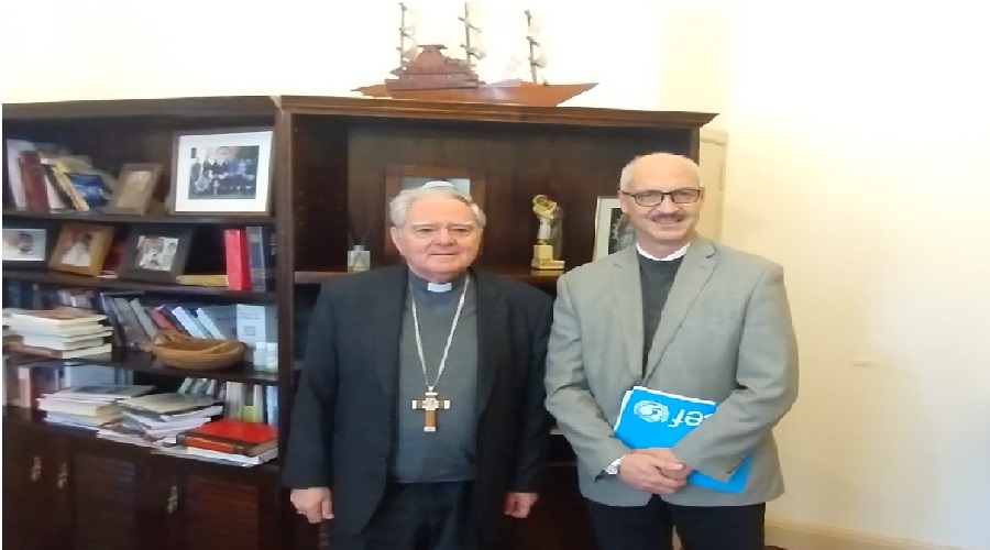 Imagen del contenido Monseñor Oscar Ojea recibió al representante de UNICEF Argentina, Rafael Ramírez